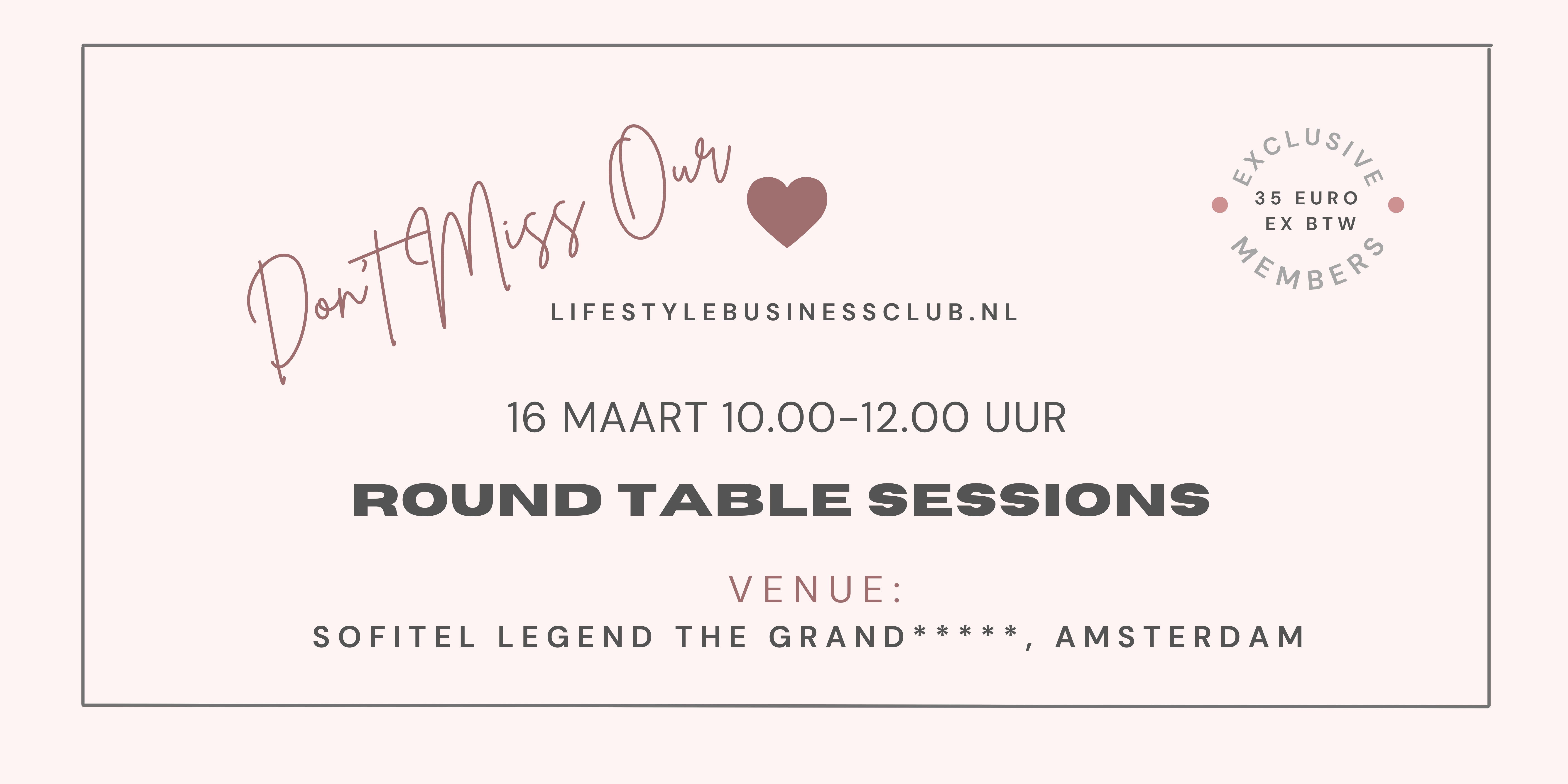 Round Table Sessions – topic Digitalisering